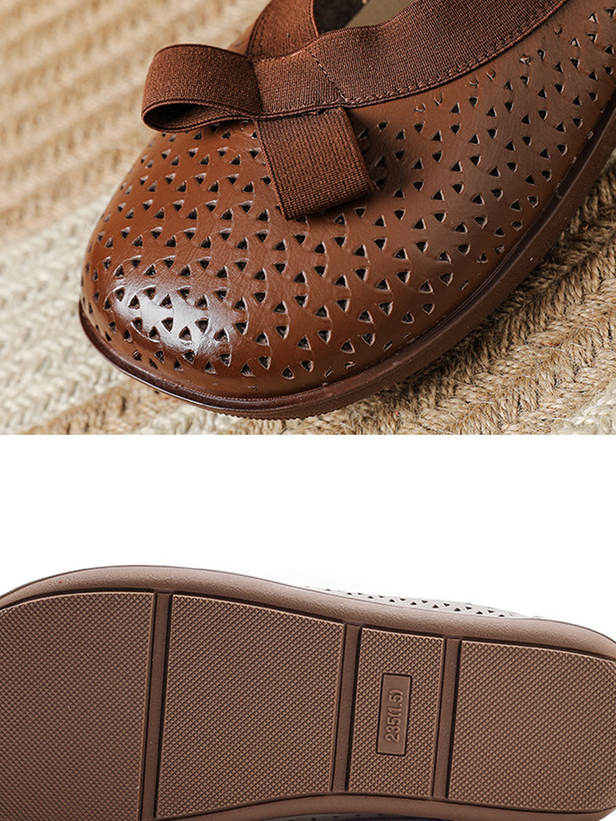 Echtes Leder Damen Schuhe Casual Soft Flat