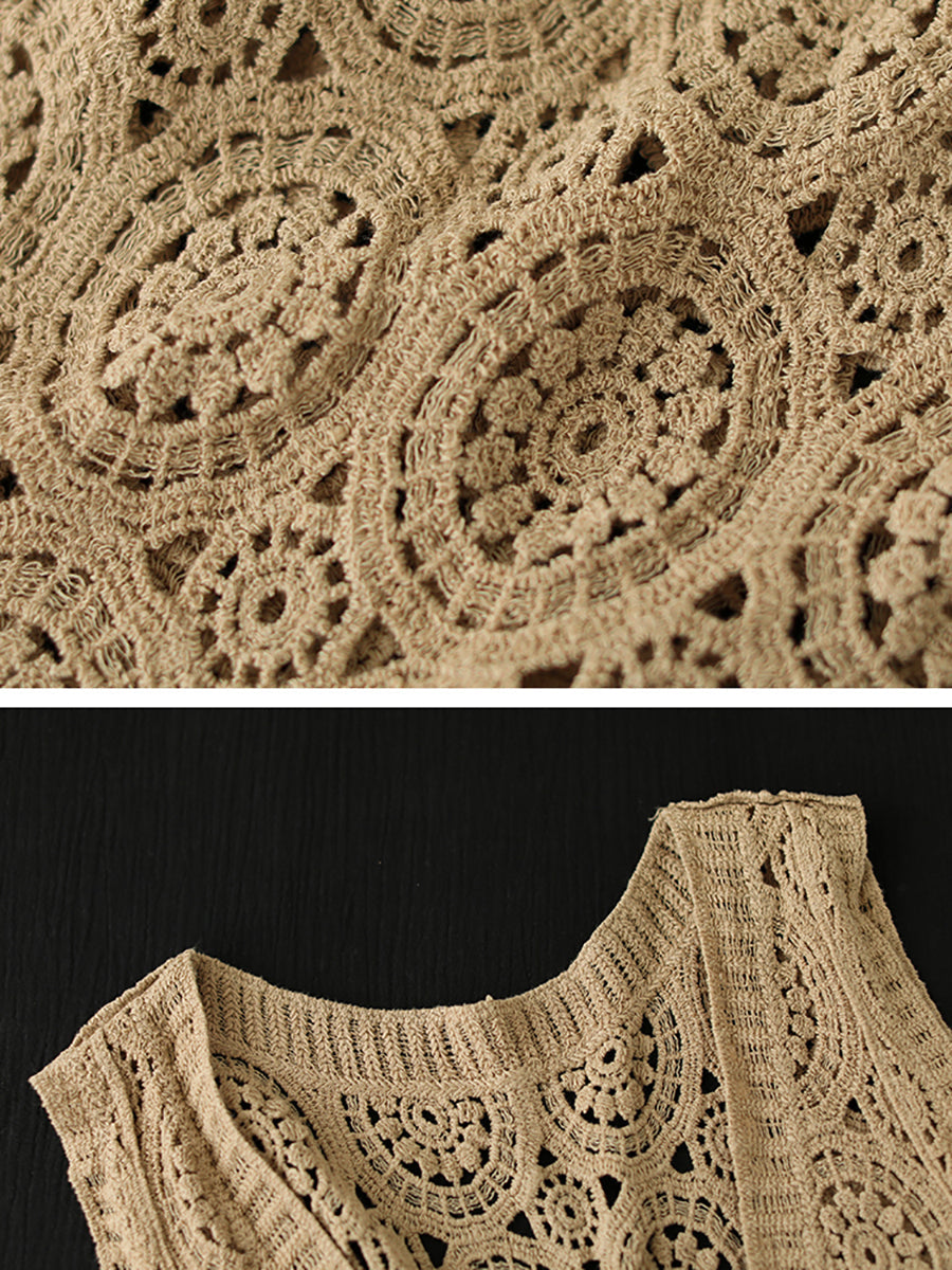Artsy Strickweste mit V-Ausschnitt und Cutout für Damen AS1046