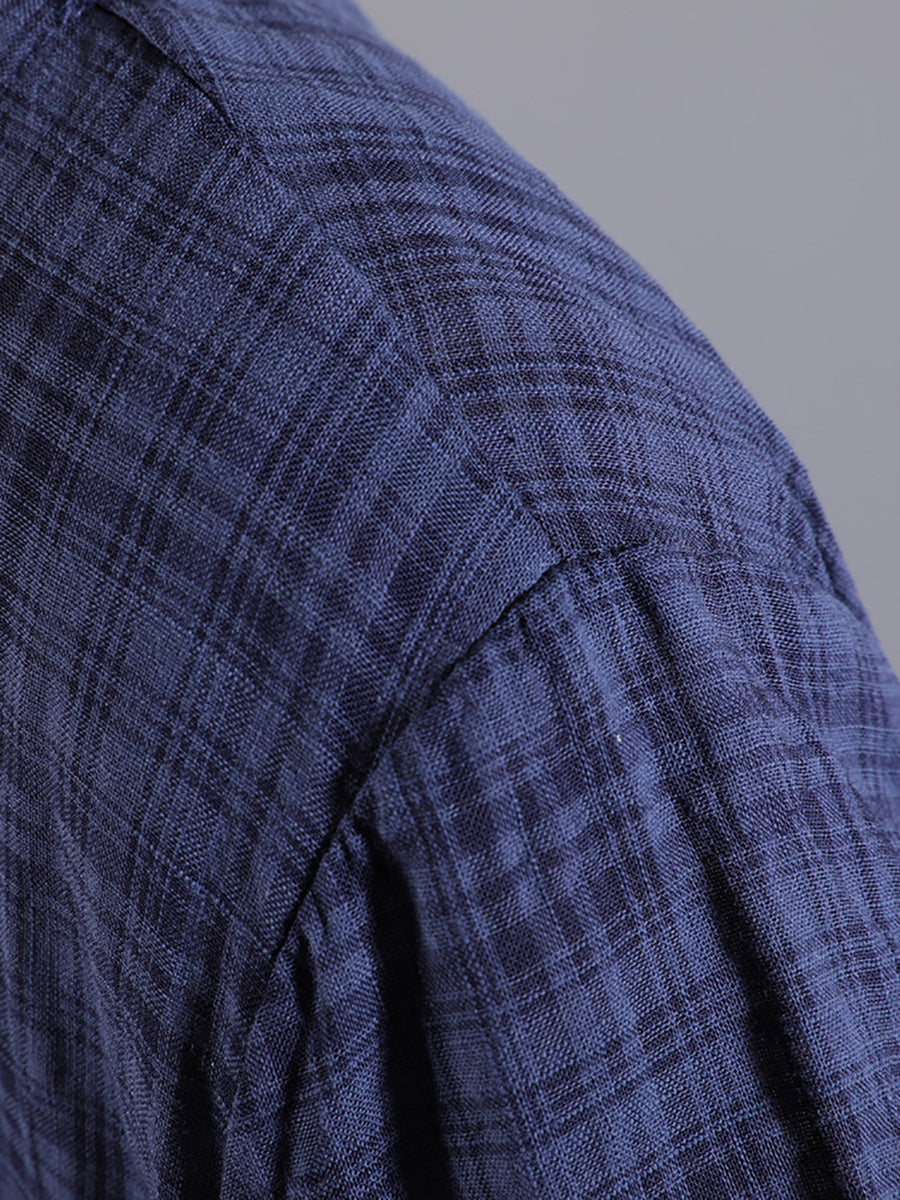 Übergröße Damen Sommer Artsy Plaid Lockeres Kleid KL1026