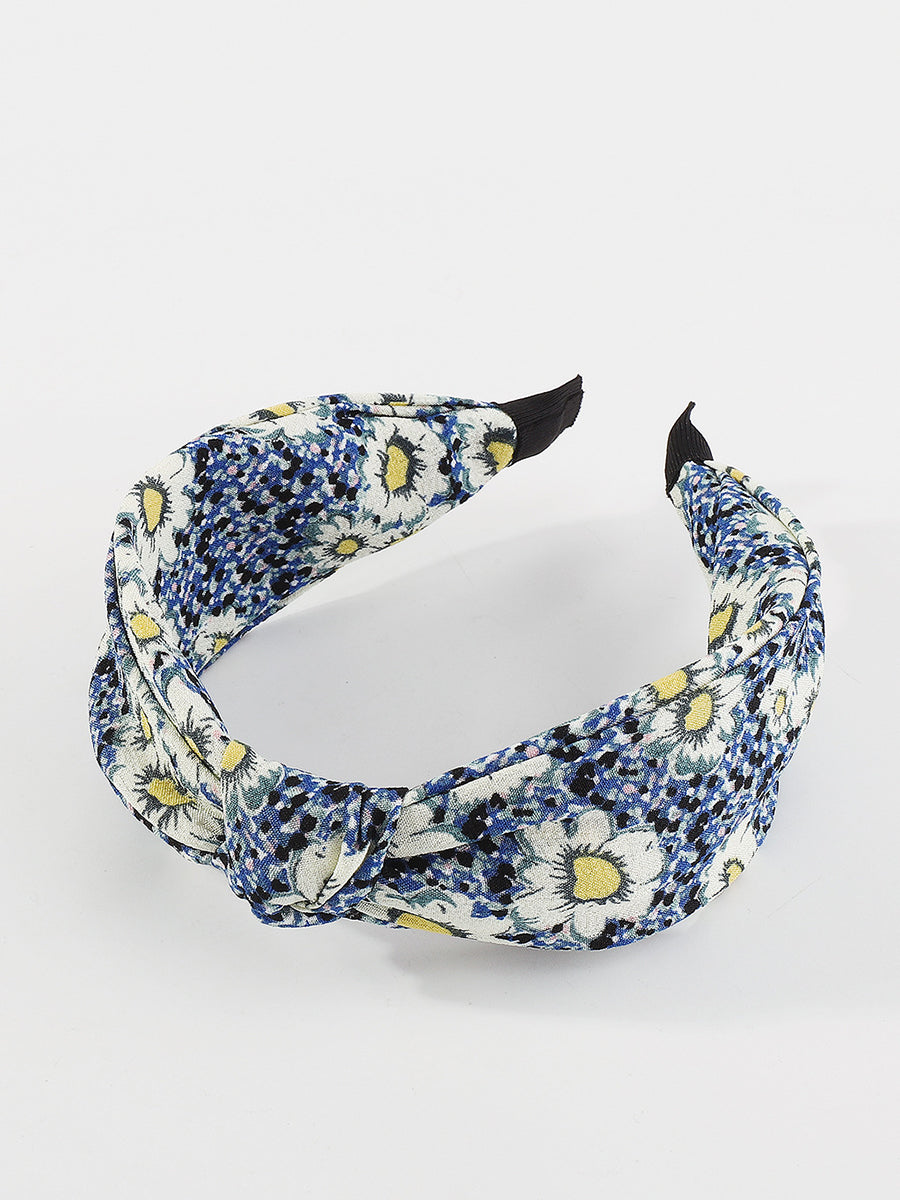 Damen Haarband mit Knoten und Blumenmuster KL1013