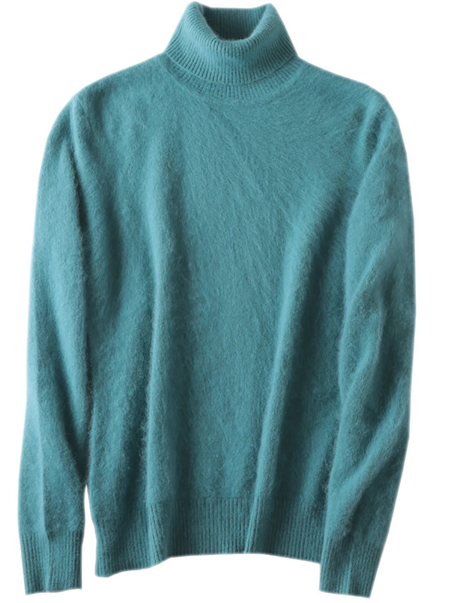 Pull en cachemire doux à col roulé décontracté pour femme, automne AK1029