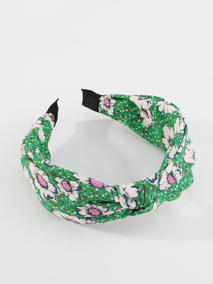 Damen Haarband mit Knoten und Blumenmuster KL1013