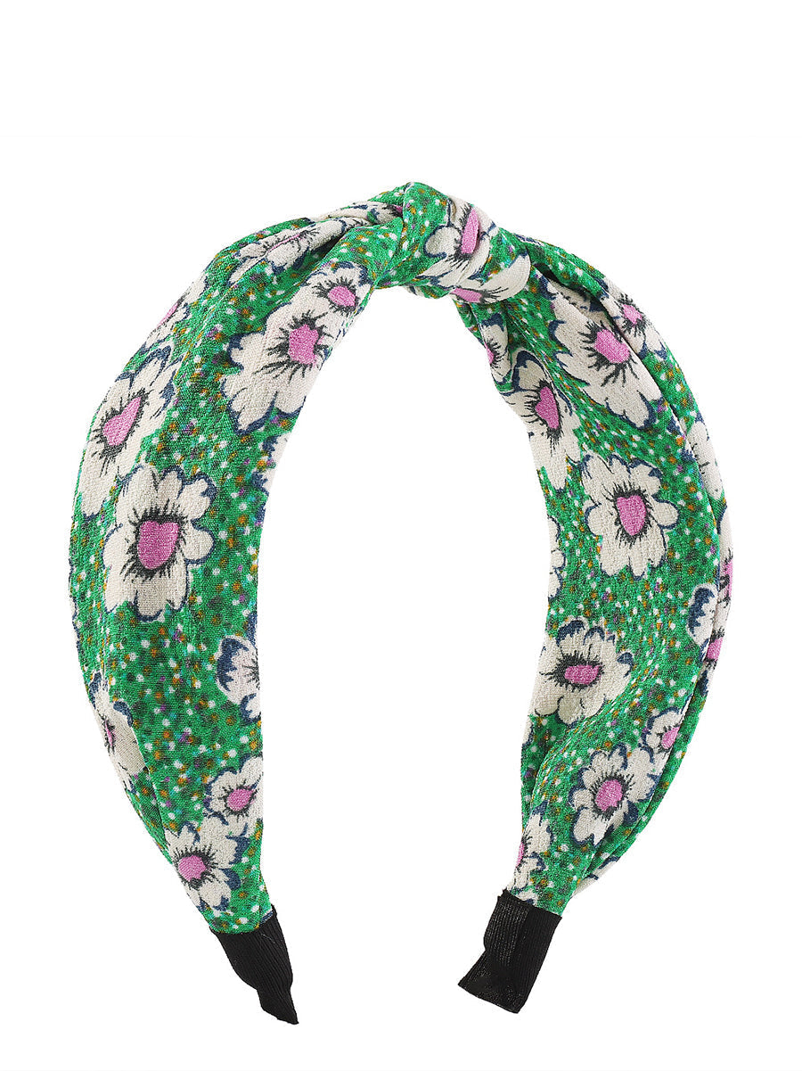 Damen Haarband mit Knoten und Blumenmuster KL1013