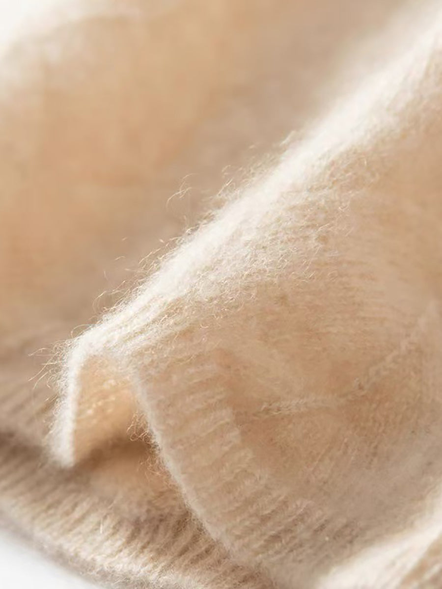 Damen Winter Solid Perforated Strickwolle Halstuch QN018