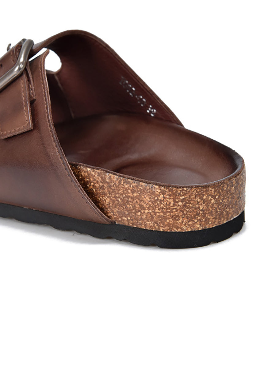 Women Summer Solid Leather Flat Birkenstock Slippers AH615