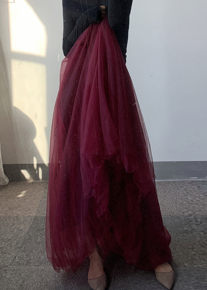 Maxi Waist Tulle Mulberry Modern Elastic Skirt