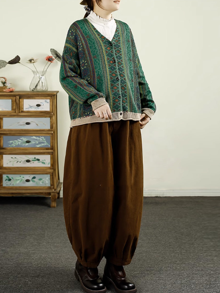 Cardigan en tricot à col en V pour femme, décontracté, automne, AH1040