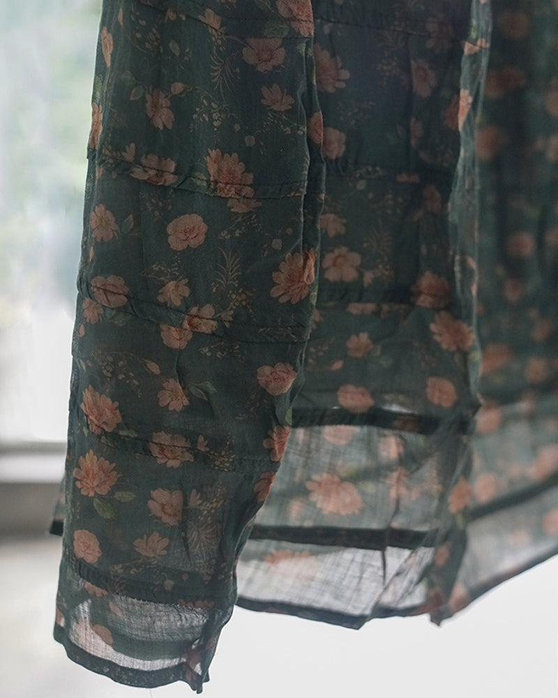 Jupe d'été décontractée en ramie à fleurs pour femmes HH031