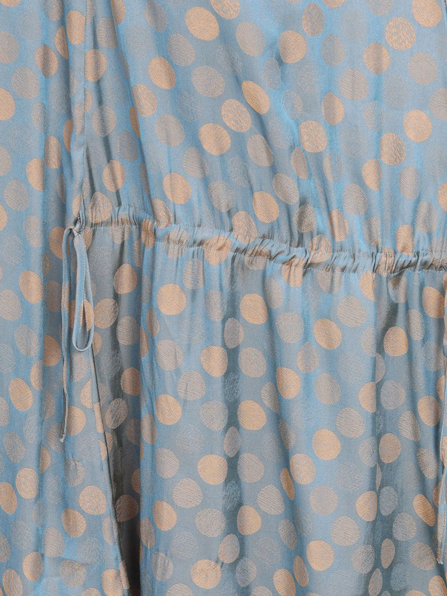 Damen Sommer Artsy Dot Unregelmäßige Strap Maxi Kleid OP1030