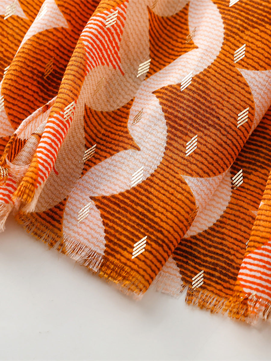 Damen Sommer Schal mit künstlerischem Aufdruck LL035