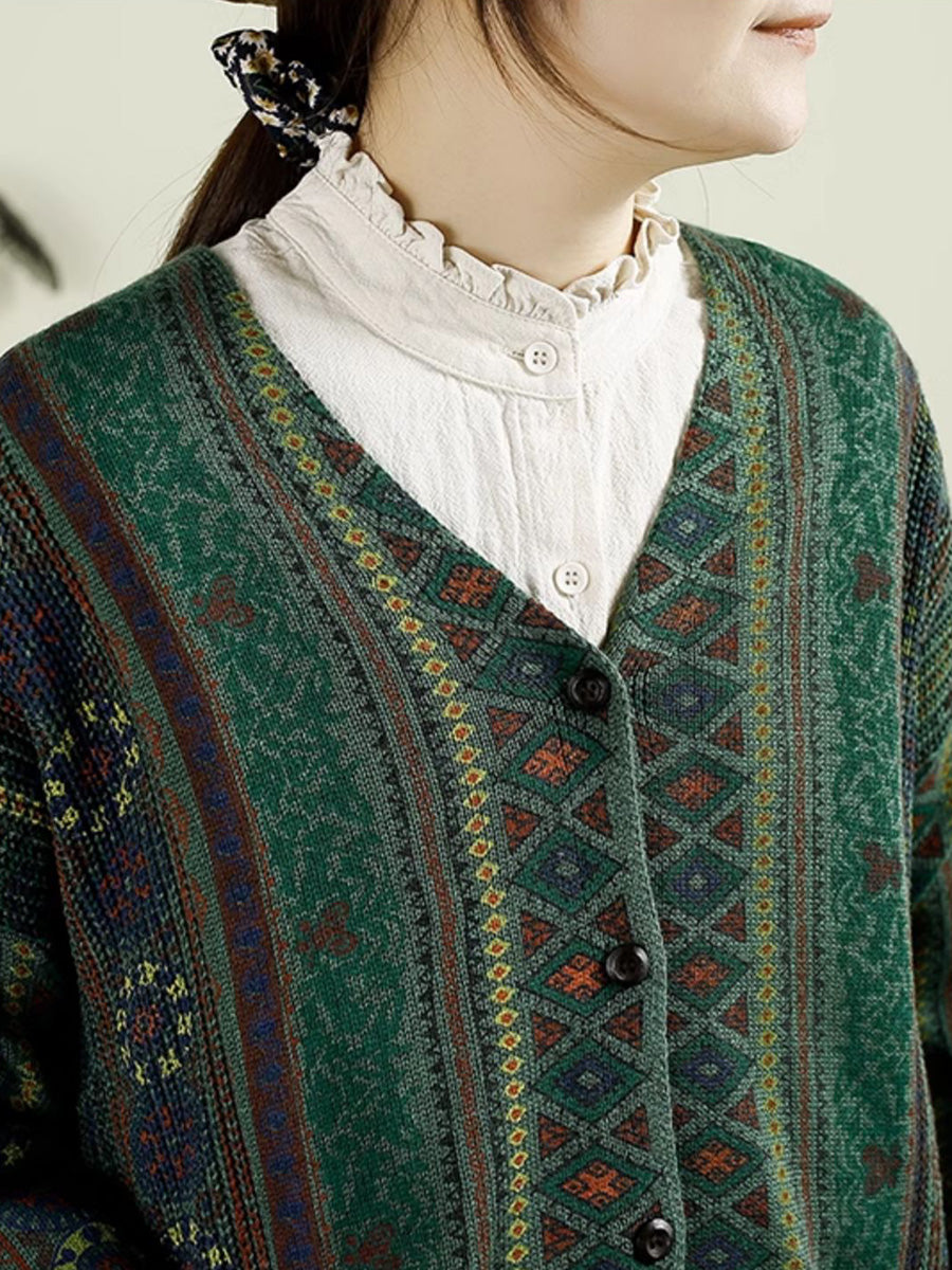 Cardigan en tricot à col en V pour femme, décontracté, automne, AH1040