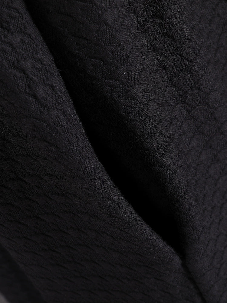 Plus Size Damen Herbst Pendeln Feste Knopf Lockeres Kleid AK1015