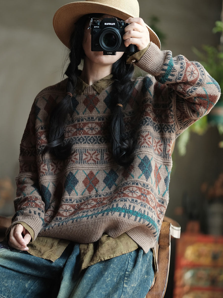 Pull en tricot à col rond décontracté pour femme, automne BA1004