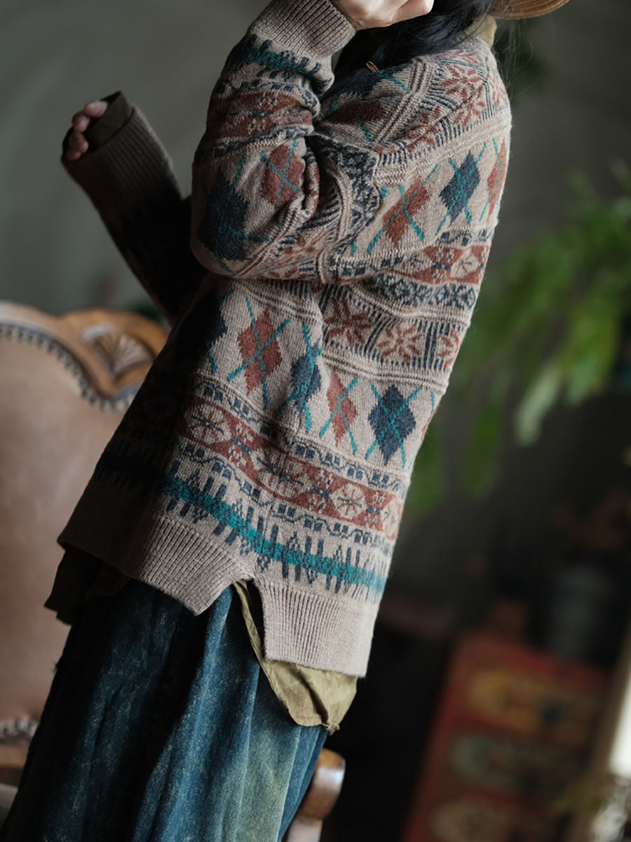 Pull en tricot à col rond décontracté pour femme, automne BA1004