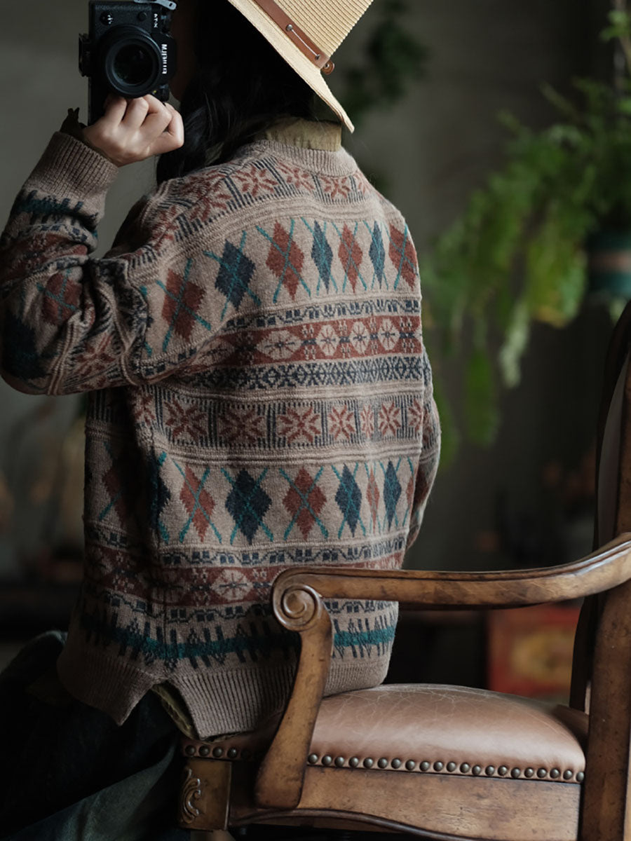 Pull en tricot à col rond décontracté pour femme, automne BA1004