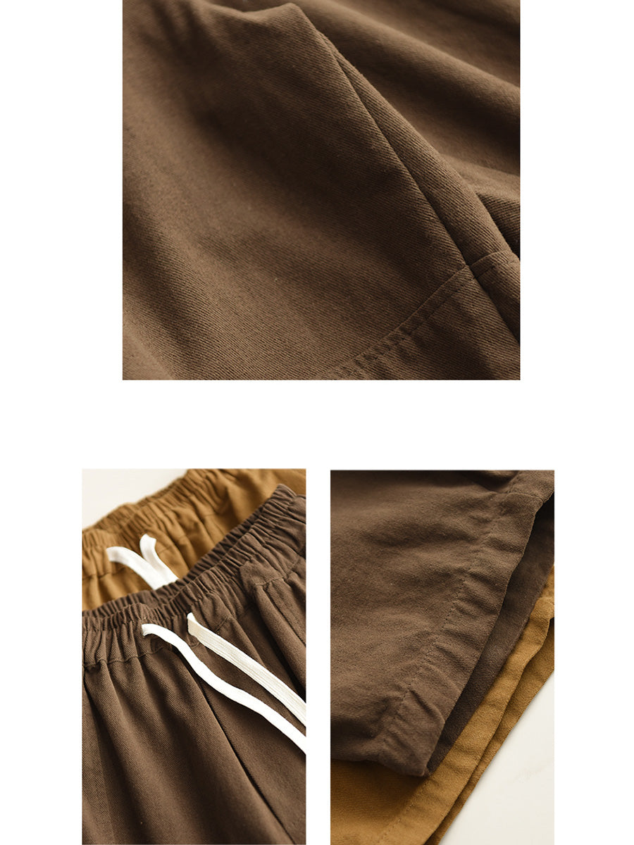 Pantalon sarouel ample en coton épissé rétro pour femme, automne BA1034
