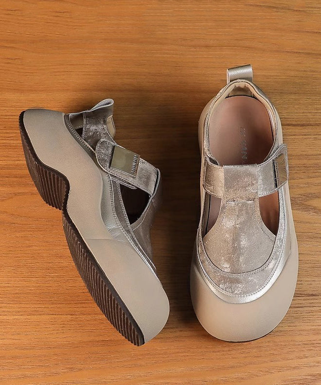 Sandales respirantes Hollow New 2025 Out Platform Abricot