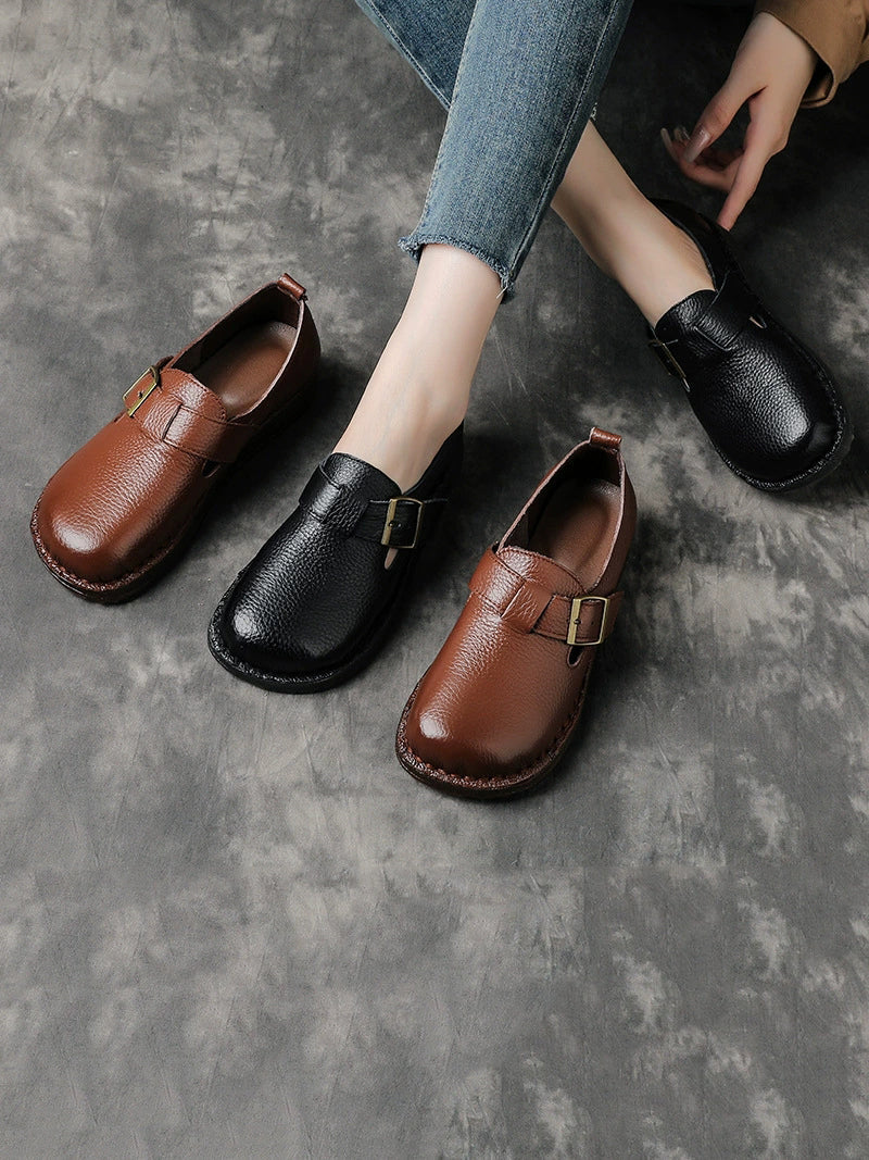 Low Casual Women Leather Pure Shoes Heel Color