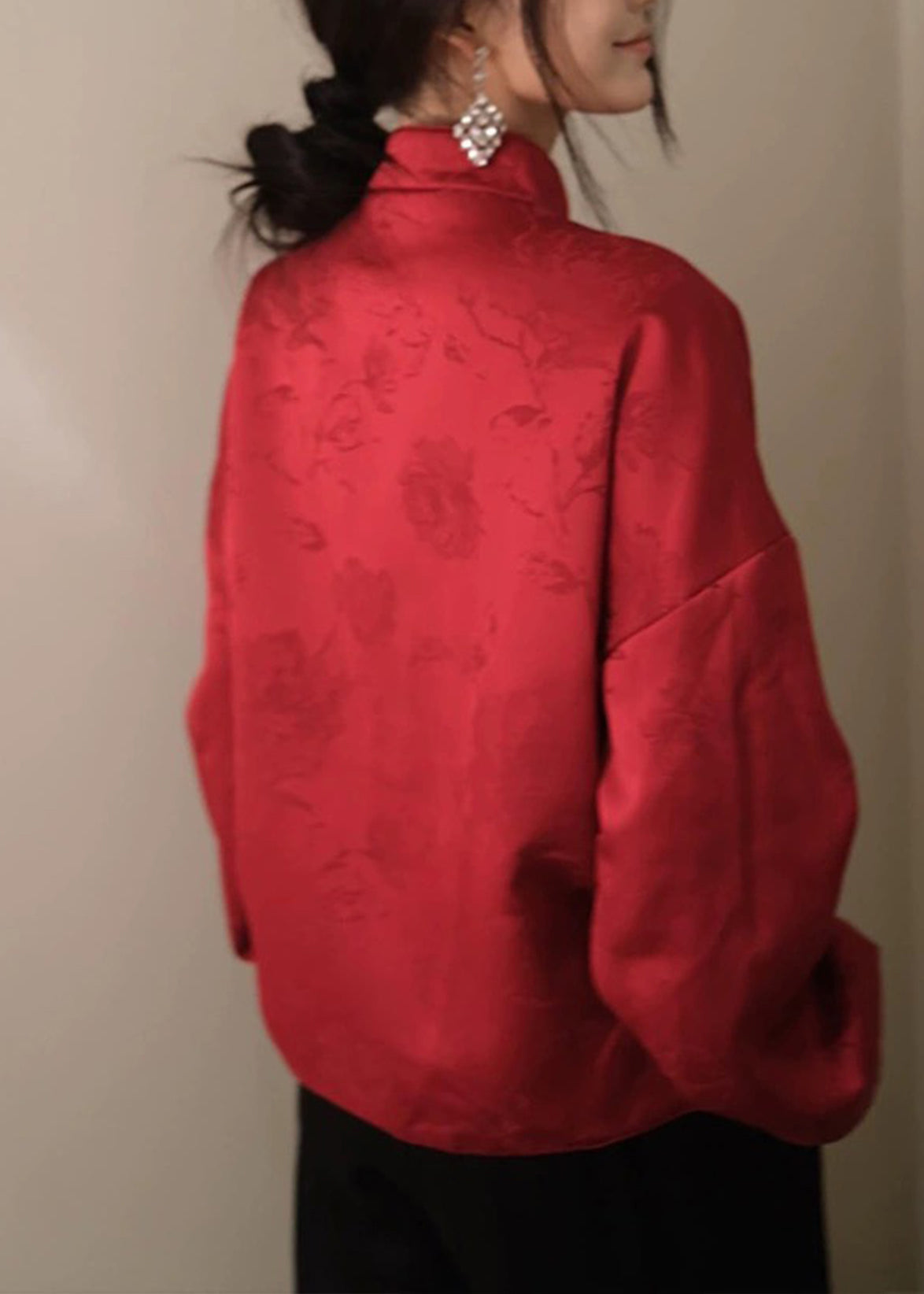 Manteau d'hiver en velours de soie et coton fin, style chinois, deux faces, RV024