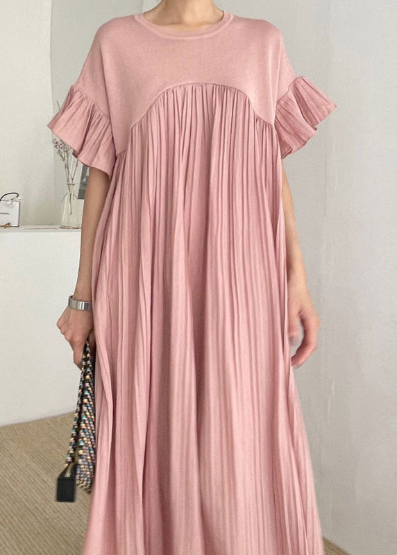Kleid Frauen Schwarz Patchwork Ärmel Übergroßen Plissee