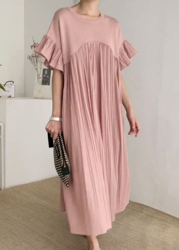 Kleid Frauen Schwarz Patchwork Ärmel Übergroßen Plissee