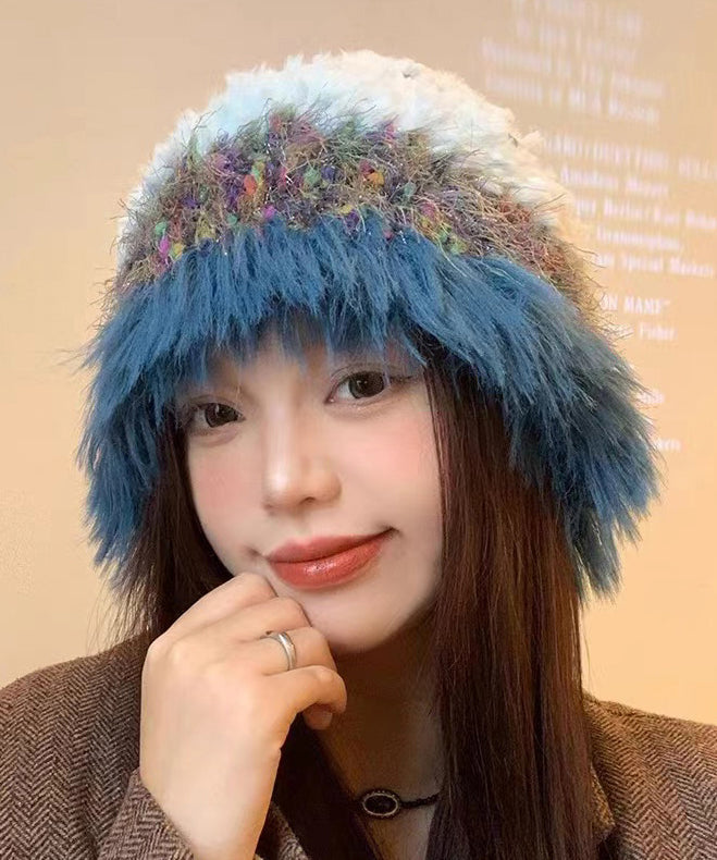 Herbst und Winter Koreanische Handmade Edition Gelb Strick Fischerhut WI015