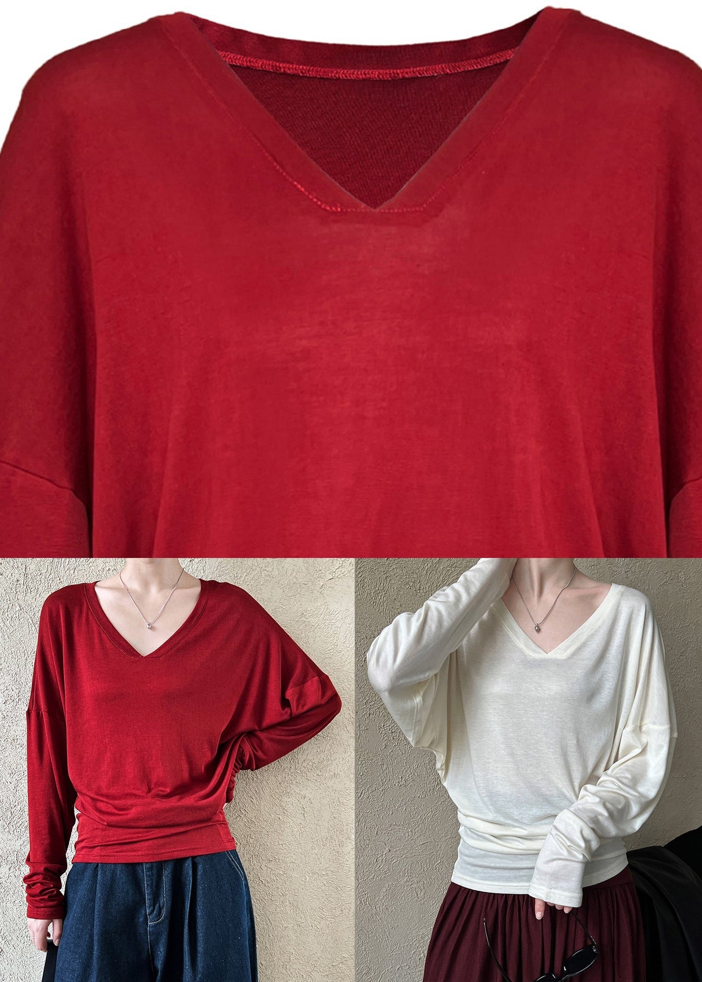 Beiges Patchwork-Kuscheltop mit langen Ärmeln QE072