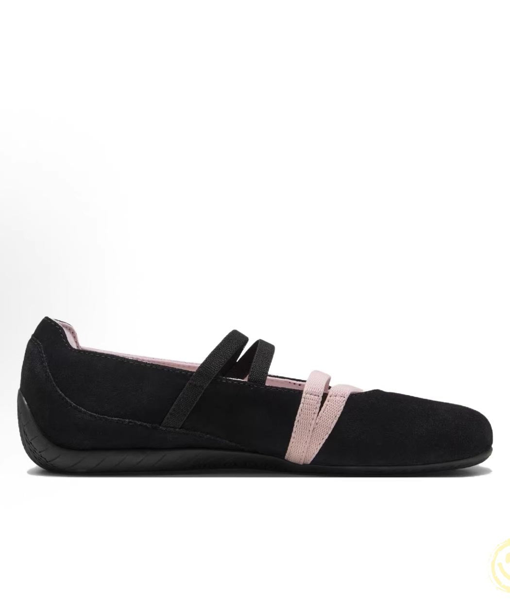 Flache Schuhe Wildleder Rosa Schnalle Spleißen Für Schwarz Strap Frauen