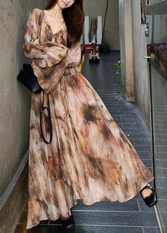 Kleid Spaghetti Dye Krawatte Zwei Riemen Und Stücke Bohemian Lange