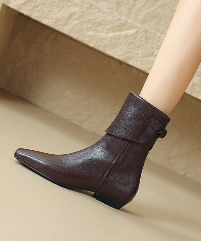 Boutique Braune Schaffell-Stiefel TE004