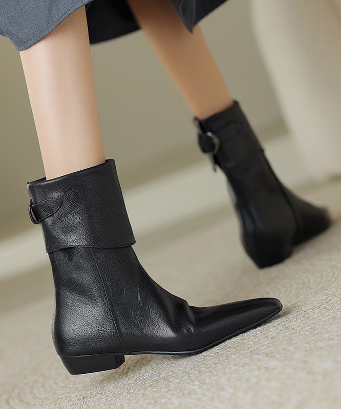 Boutique Braune Schaffell-Stiefel TE004