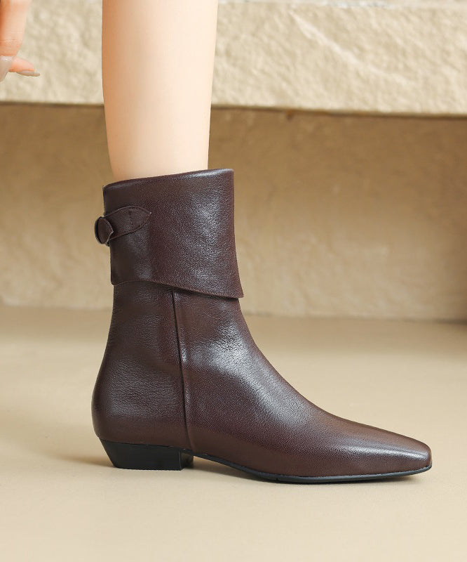 Boutique Braune Schaffell-Stiefel TE004