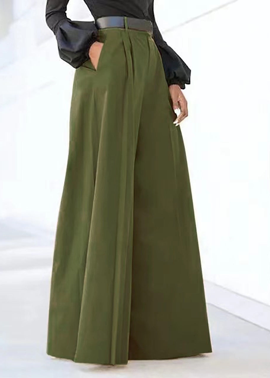 Pantalon à poches sur les jambes Boutique Gris Taille large Haut Printemps