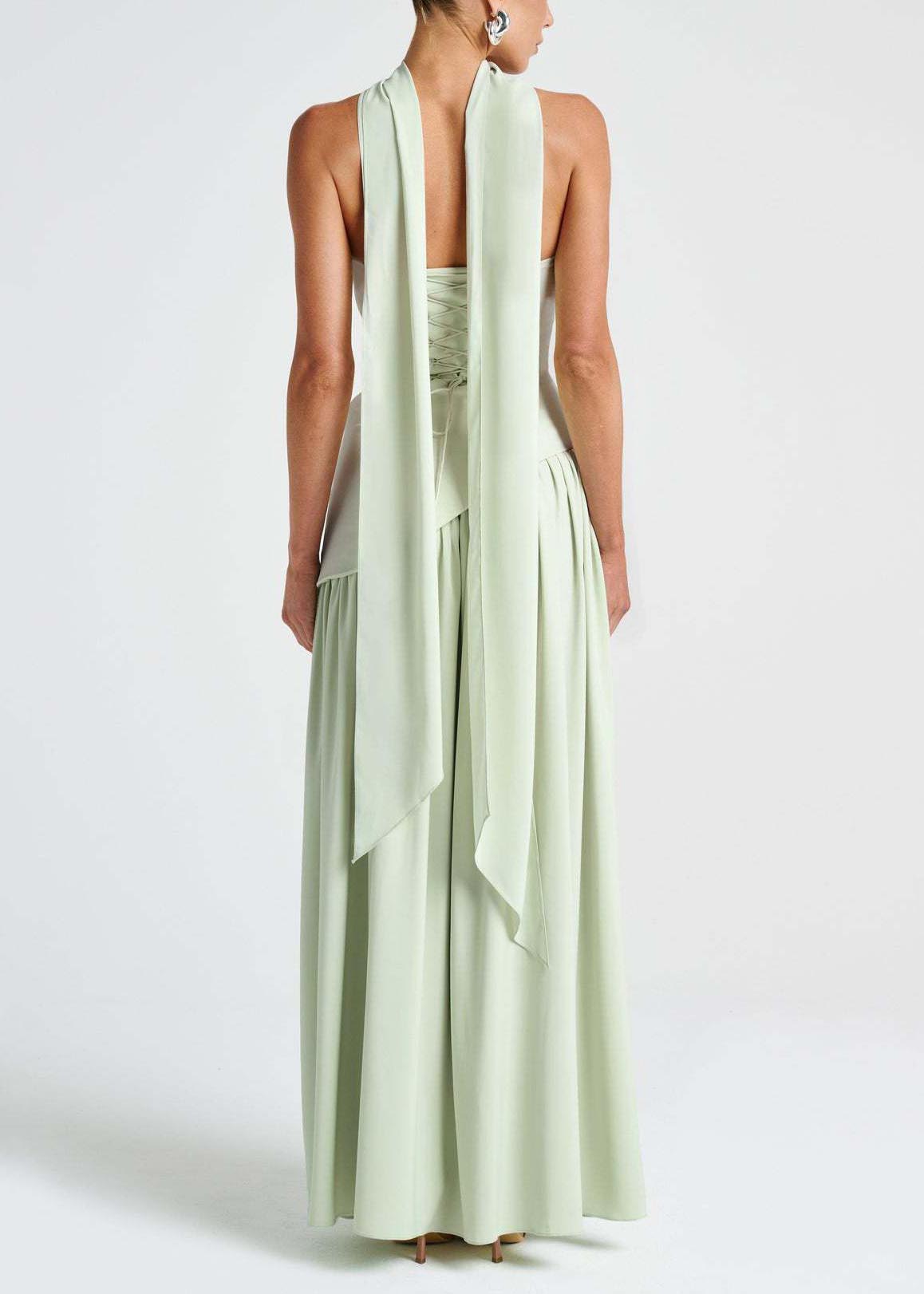 Robes d'été Green Side Light Boutique, écharpe ouverte sans bretelles
