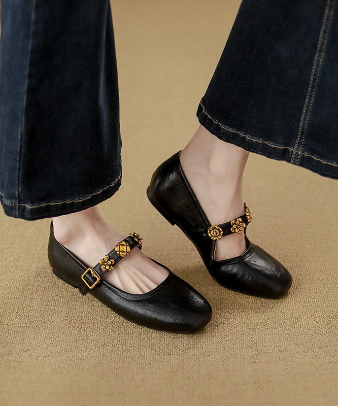 Mocassins en cuir à boucle en similicuir et sangle marron Penny Casual