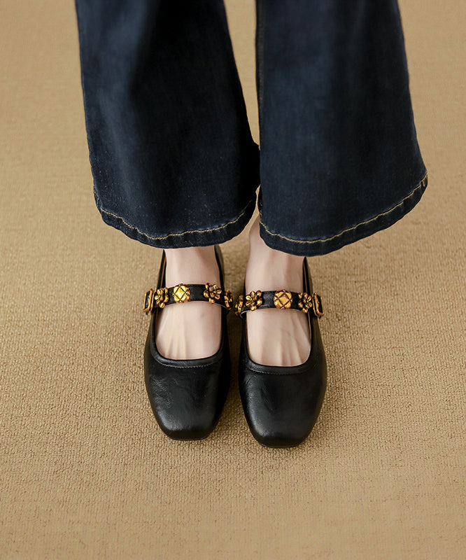 Mocassins en cuir à boucle en similicuir et sangle marron Penny Casual