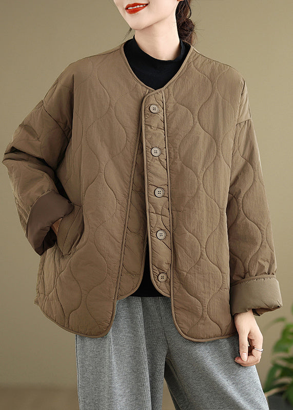 Manteau décontracté noir à col rond et poches boutonnées en coton fin, printemps TI001
