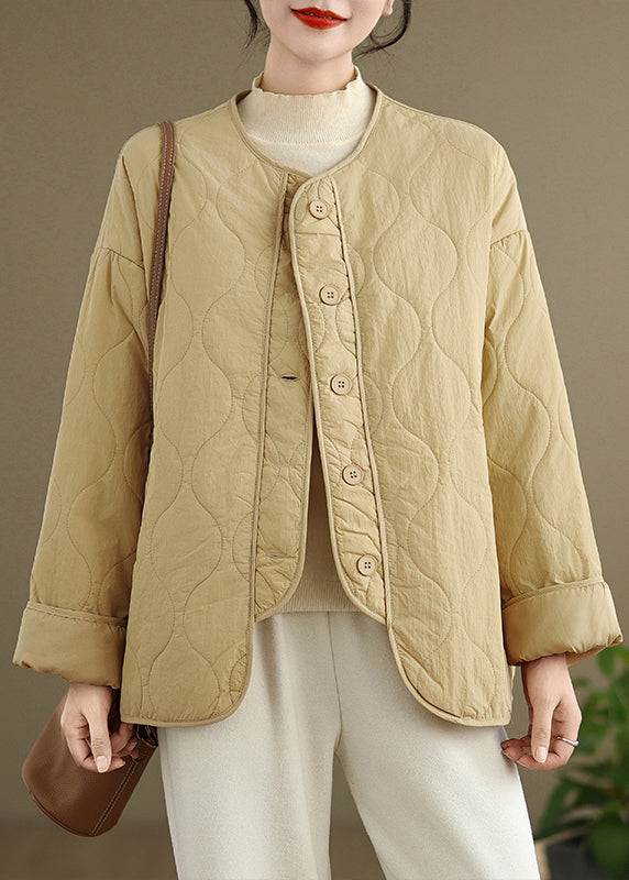 Manteau décontracté noir à col rond et poches boutonnées en coton fin, printemps TI001