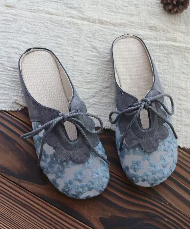 Sandals Casual Up Mesh Lace Grey Slide Breathable Splicing