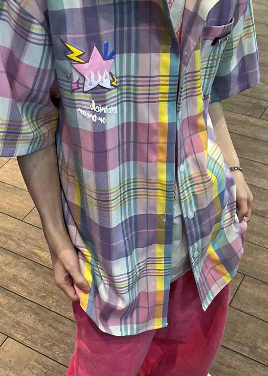 Chemise d'été en coton pour homme, col à carreaux, poches, Peter Chic Pan