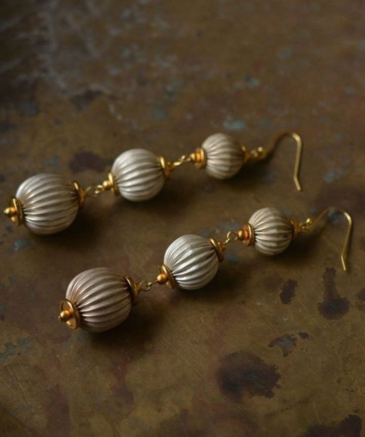 Alloy Style LanternDrop Copper Earrings Gold Chinese