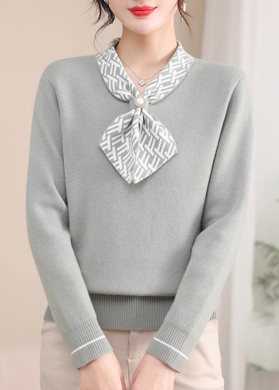 Pull en polaire épaisse et chaude avec nœud rouge élégant, printemps TQ008