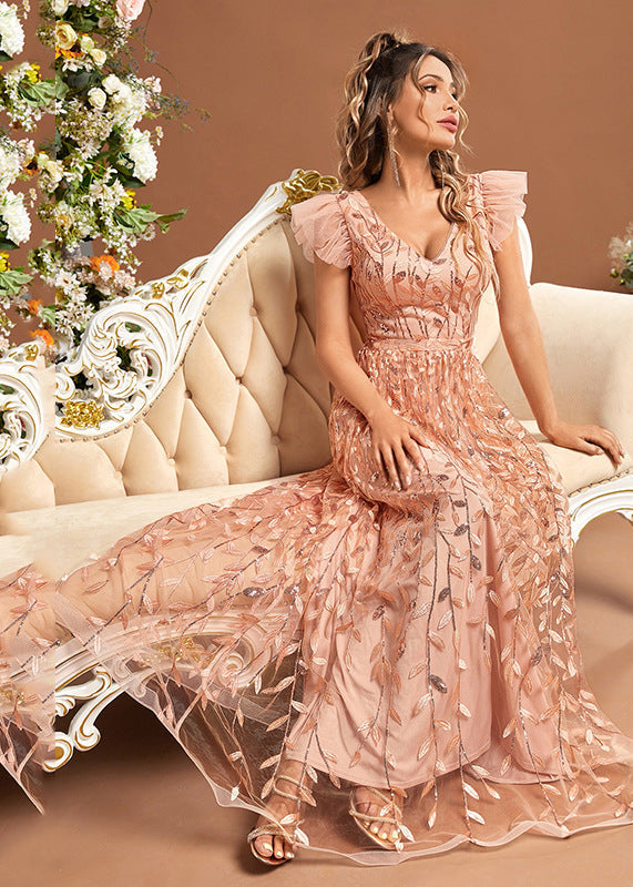 Taille Patchwork Edle Kleider Hochsommer Maxi Tüll Rüschen
