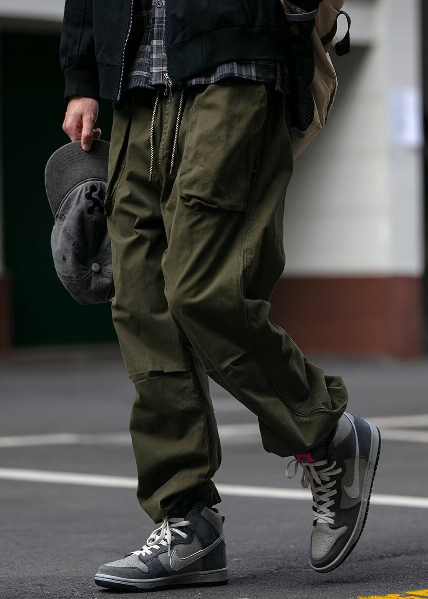 Frühling Taille Baumwolle Herren Hosen Khaki Taschen Kühlen Strahl