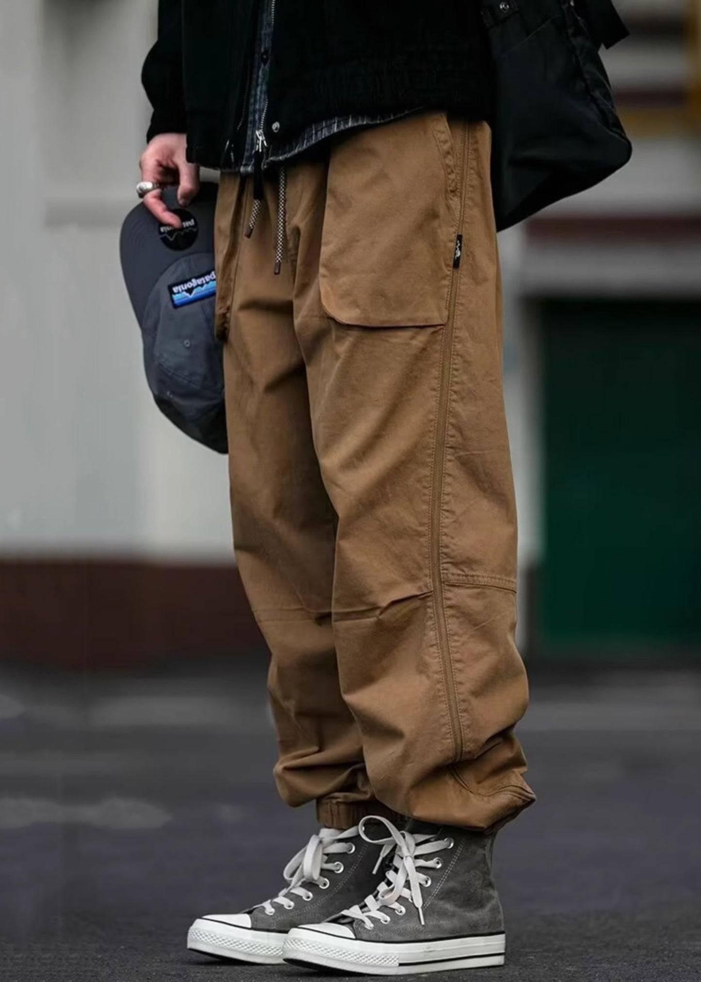 Frühling Taille Baumwolle Herren Hosen Khaki Taschen Kühlen Strahl