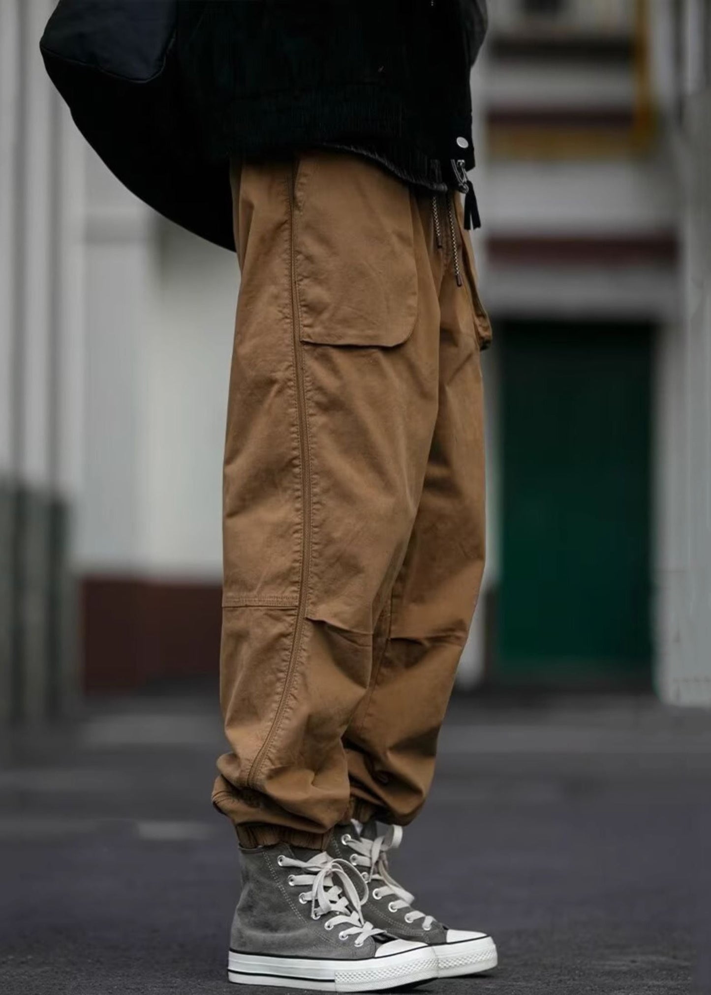 Frühling Taille Baumwolle Herren Hosen Khaki Taschen Kühlen Strahl