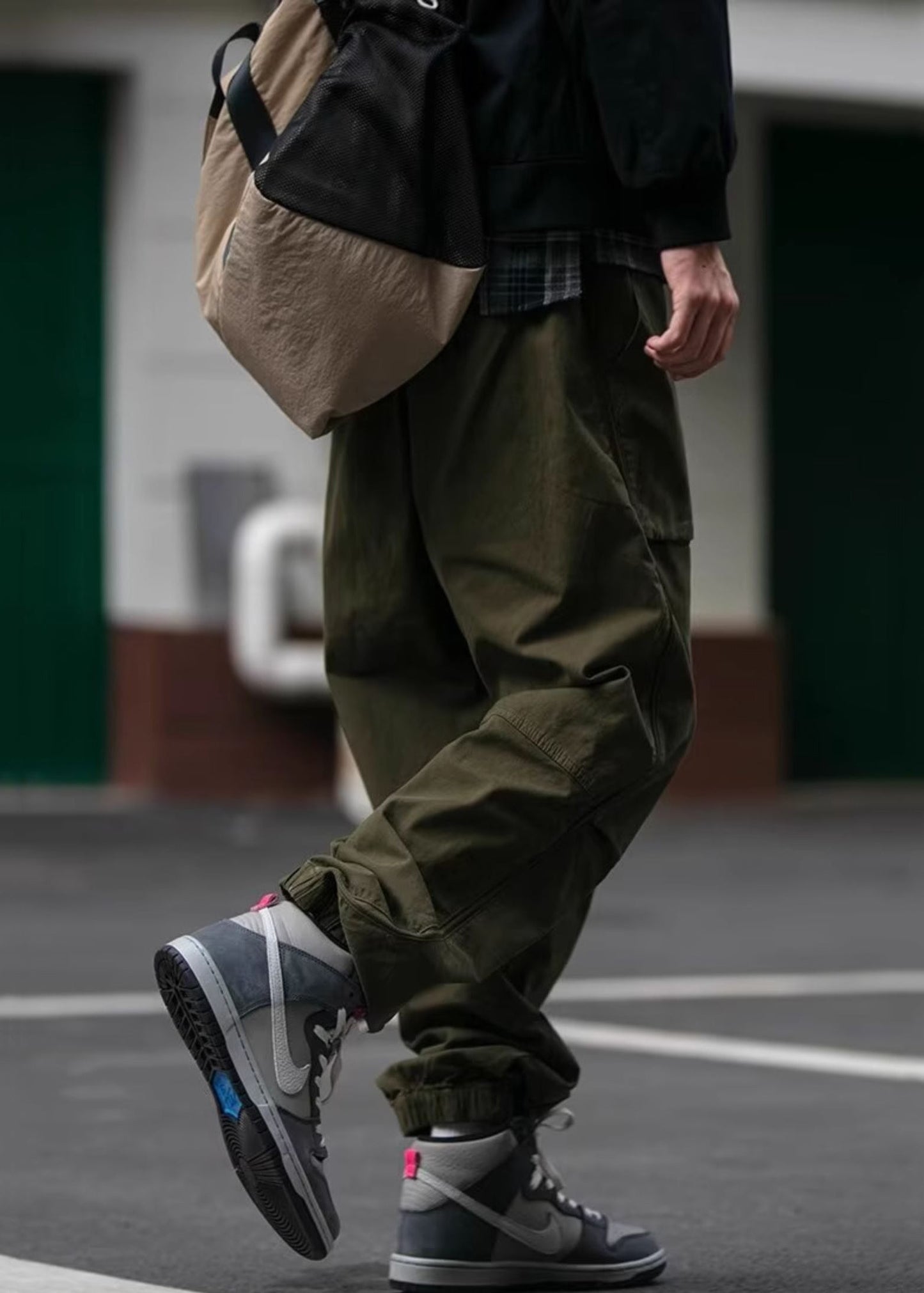 Frühling Taille Baumwolle Herren Hosen Khaki Taschen Kühlen Strahl