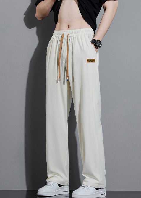 Pantalon de printemps surdimensionné en coton pour homme, blanc