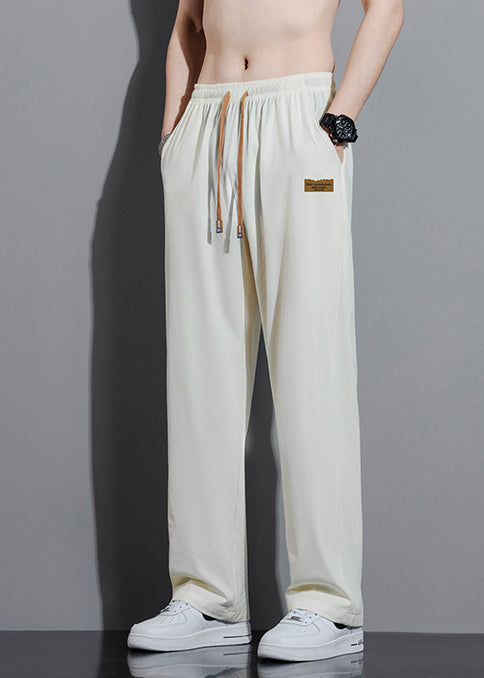 Pantalon de printemps surdimensionné en coton pour homme, blanc