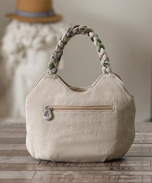 Handmade Canvas Style Bag Woven Ethnic Tote